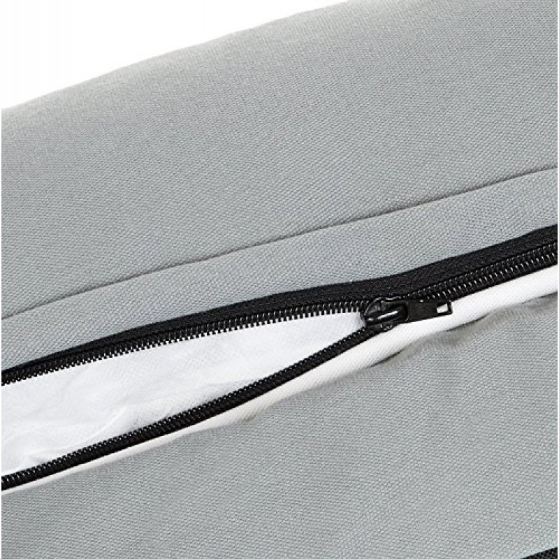 Amazon Basics 메모리폼 볼스터 개 침대, 미디엄(36 x 29인치) 그레이