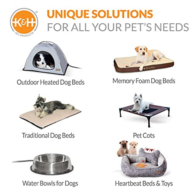 K&H Pet Products 메모리 슬리퍼 세이지 미디엄 23 X 35인치