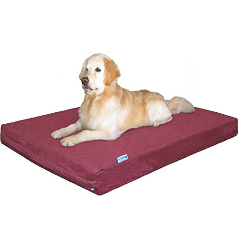 Dogbed4less XL 내구성이 뛰어난 방수 정형외과용 냉각 메모리 폼 개 애완동물 침대(추가 외부 커버 포함), 봄베이 브라운, 40X35X4인치