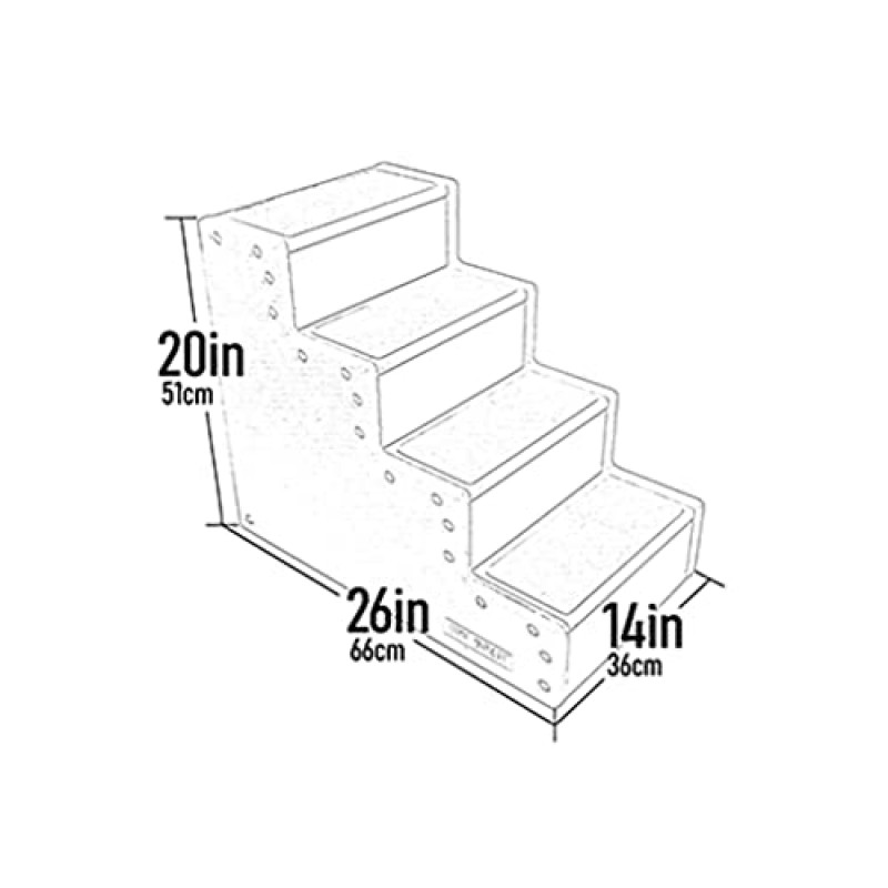 애완동물 기어 Pet Step IV 소형 개 및 최대 50파운드의 고양이용 애완동물 계단, 가볍고 쉬운 조립(도구 필요 없음) - 2가지 모델, 2가지 색상으로 제공