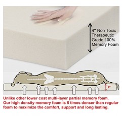 Dogbed4less 내구성 정형외과 메모리폼 애완동물 침대(방수 내부 케이스 포함) + 중형 대형견용 세탁 가능한 데님 외부 커버 2개