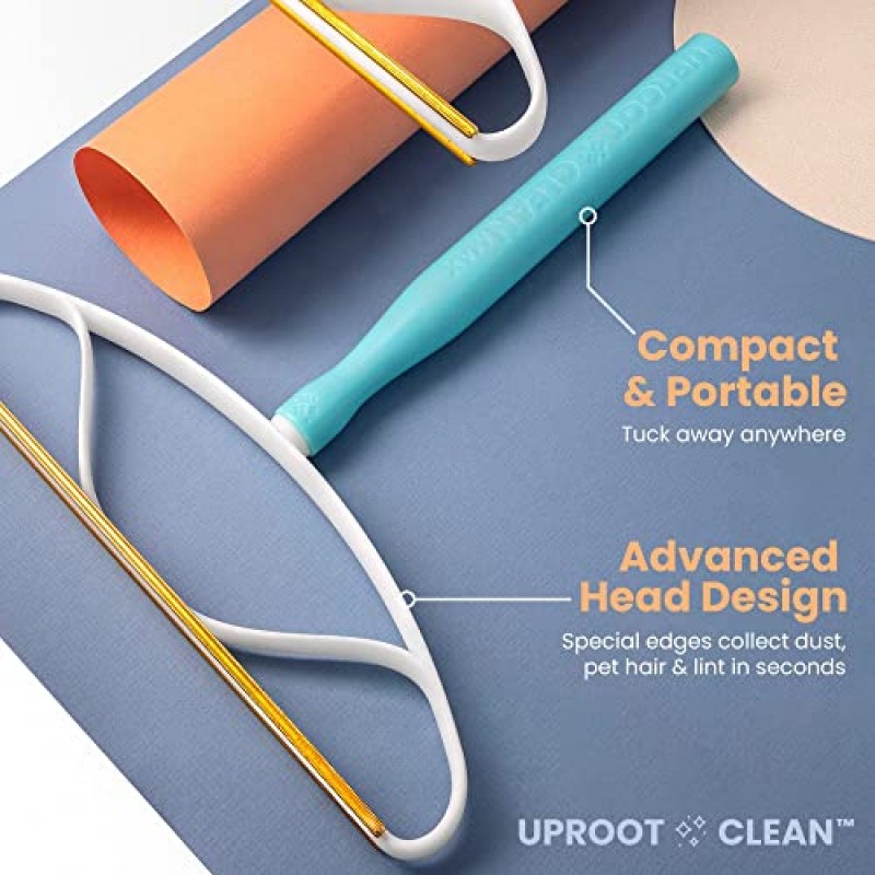 Uproot Cleaner 넓은 지역을 위한 Max 애완동물 털 제거제 - 멀티 패브릭 개 및 카펫 보푸라기 스크레이퍼 고양이 및 모피 카펫 러그 프로보다 2배 더 큽니다!