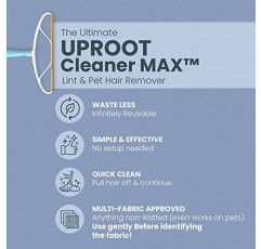 Uproot Cleaner 넓은 지역을 위한 Max 애완동물 털 제거제 - 멀티 패브릭 개 및 카펫 보푸라기 스크레이퍼 고양이 및 모피 카펫 러그 프로보다 2배 더 큽니다!