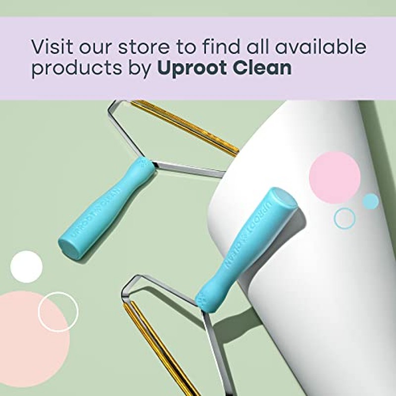 Uproot Cleaner Pro 2팩 재사용 가능한 고양이 털 제거제 - 특수 개 털 제거제 Multi Fabric Edge 및 Carpet Scraper by Uproot Clean - 소파, 애완동물 타워 및 러그용 애완동물 털 제거제 - 모든 털을 제거합니다!