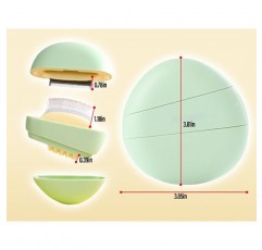 Litex Cat 마사지 쉘 빗-3 In 1 실내 고양이용 고양이 빗 짧은 머리 애완 동물 제모 마사지 빗-휴대용 Deshedding 그루밍 및 쉐딩 무광택 모피 리무버 마사지 Dematting 도구 (녹색)