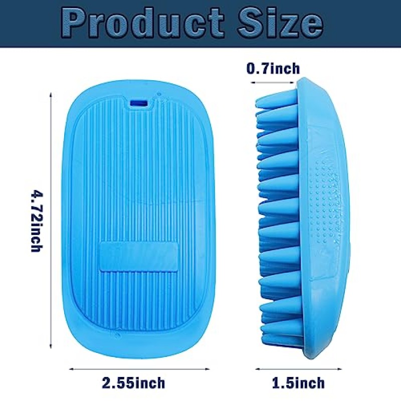 2Pcs 개 목욕 브러시, 짧은 장발 개를위한 실리콘 샴푸 손질 브러시 스크러버 고양이 카레 빗 부드러운 고무 흘리기 목욕 브러시 느슨한 창고 모피 애완 동물 샤워 목욕 세척 용품 제거