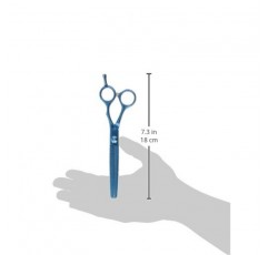 Master Grooming Tools 5200 블루 티타늄 가위 - 애견 미용용 고성능 가위 - 42개 톱니 엷게 하는 가위, 6½