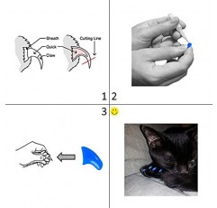 Purrdy Paws 6개월 공급 고양이용 소프트 네일 캡 씨폼 글리터 미디엄 - 추가 접착제