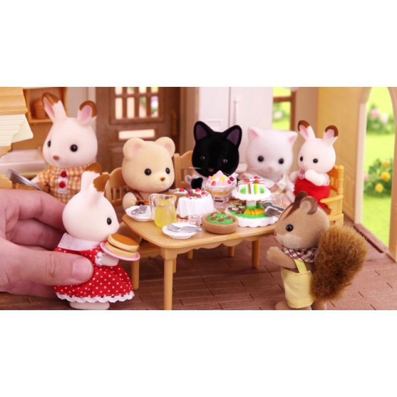 Calico Critters 인형용 가족 피크닉 밴, 수집 가능한 피규어 최대 10개까지 장난감 자동차 좌석