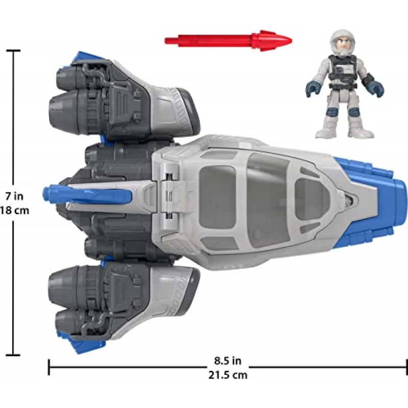 디즈니 및 픽사 라이트이어 토이 Imaginext Hyperspeed Explorer XL-01 우주선 및 버즈 라이트이어 피규어 세트(3세 이상 역할 놀이용)