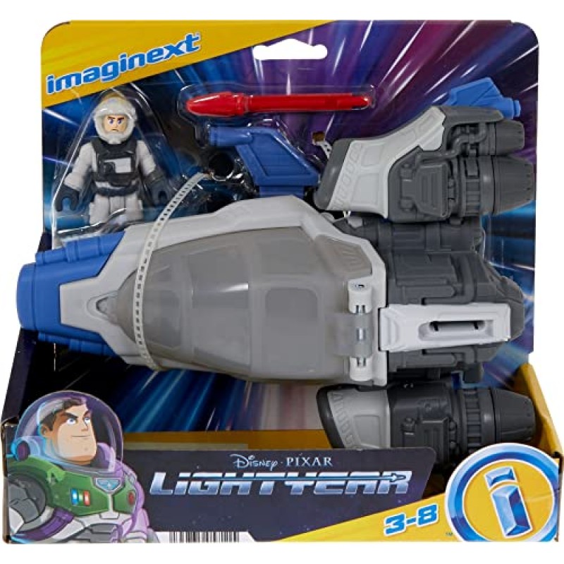 디즈니 및 픽사 라이트이어 토이 Imaginext Hyperspeed Explorer XL-01 우주선 및 버즈 라이트이어 피규어 세트(3세 이상 역할 놀이용)