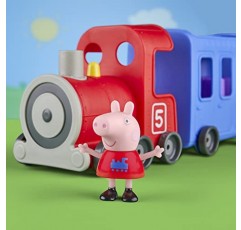 페파 피그 페파의 모험 미스 래빗의 기차 2부분 분리형 차량 유치원 장난감: 피규어 2개, 롤링 휠, 3세 이상 남녀공용 어린이용