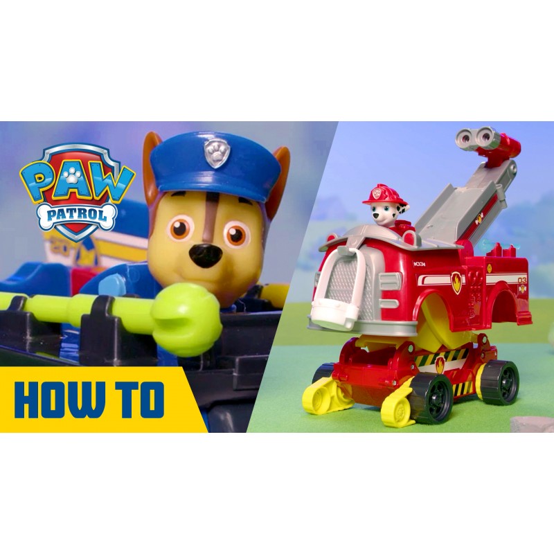 Paw Patrol, Marshall Rise and Rescue 변형 장난감 자동차(액션 피규어 및 액세서리 포함), 3세 이상 어린이용 장난감