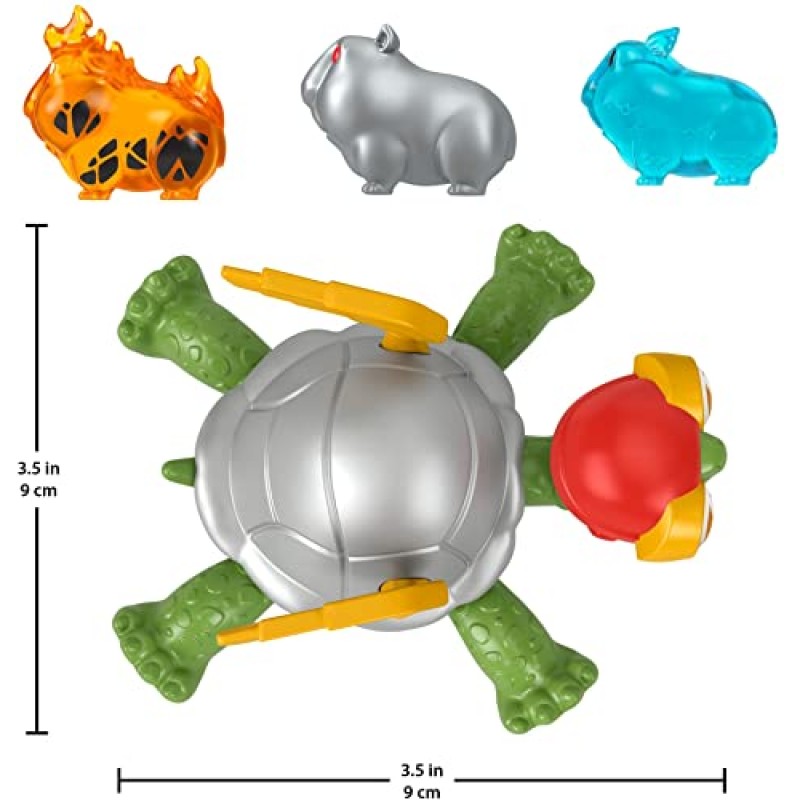 Fisher-Price DC League of Super-Pets Power Spin Merton 미취학 아동 가상 놀이 연령 3세 이상을 위한 액세서리가 포함된 거북이 그림 세트