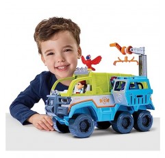 라이더와 동물 액션 피규어, 조명 및 사운드가 포함된 Paw Patrol 정글 구조 PAW 지형 차량(아마존 독점) 3세 이상 어린이용 장난감