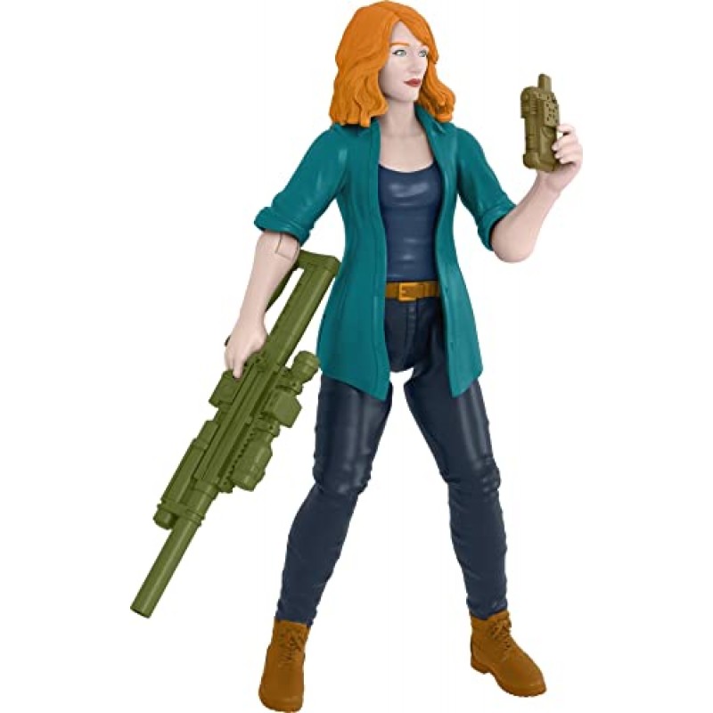 Mattel 쥬라기 월드 장난감 Dominion Human and Dino Pack, Claire & Dilophosaurus 액션 피규어 장난감 및 액세서리