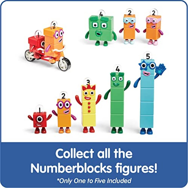 hand2mind Numberblocks 친구 1~5개 피규어, 장난감 피규어 수집품, 어린이를 위한 작은 만화 인형, 미니 액션 피규어, 캐릭터 피규어, 플레이 피규어 플레이 세트, 상상력이 풍부한 놀이 장난감