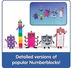 hand2mind Numberblocks 친구 6~10, 장난감 피규어 수집품, 어린이를 위한 작은 만화 인형, 미니 액션 피규어, 캐릭터 피규어, 플레이 피규어 플레이 세트, 상상력이 풍부한 놀이 장난감