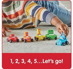 hand2mind Numberblocks 미니 자동차, 장난감 자동차 플레이 세트, 경주용 자동차 장난감, 소형 장난감 자동차, 만화 캐릭터 장난감, 유아 액션 피규어, 어린이를 위한 수집용 피규어, 상상력 놀이 장난감