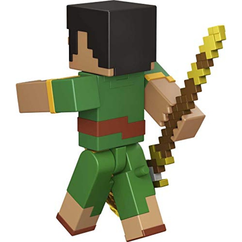 Mattel Minecraft Dungeons 3.25인치 수집용 전투 피규어 및 액세서리, 비디오 게임 기반, 6세 이상 남아 및 여아를 위한 상상력 넘치는 이야기 놀이 선물