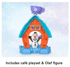 피셔프라이스 리틀 피플 유아 장난감 디즈니 겨울왕국 올라프의 코코아 카페 휴대용 플레이 세트(18개월 이상용 피규어 포함)