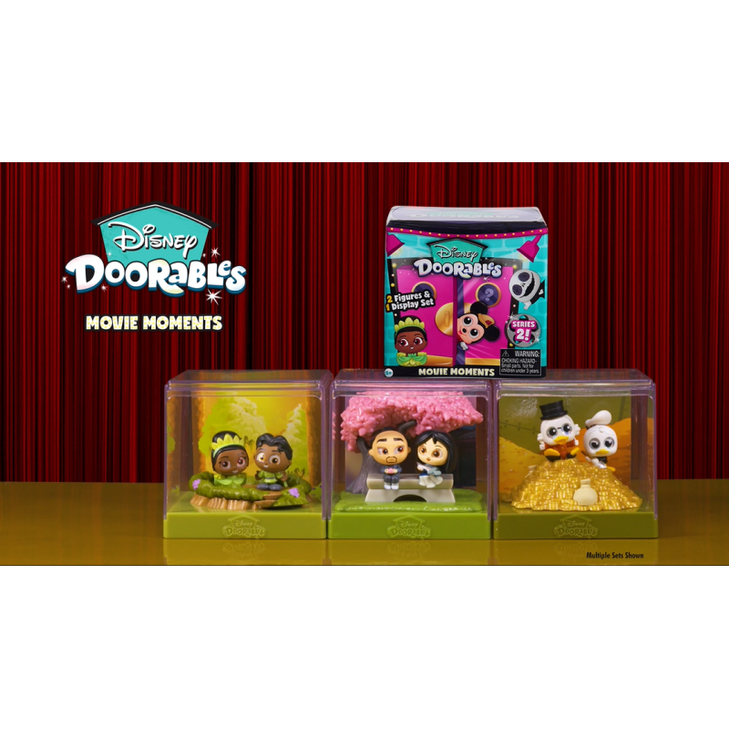 Disney Doorables Movie Moments 시리즈 2, 스타일은 다를 수 있음, Just Play에서 공식적으로 라이센스를 받은 5세 이상 어린이용 장난감