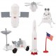 우주 비행사 및 우주 장난감 액션 피규어 플레이 세트 - 60피스 세트에는 우주 비행사, 로켓, 우주선 셔틀, 로버, 위성 등이 포함되어 있습니다. 상상력이 풍부한 놀이, 학교 프로젝트 및 디오라마에 적합합니다.
