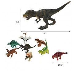 Taken All 30피스 공룡 장난감 세트 - 사실적인 인물, 나무, 바위, 계란, 둥지 - 소년 소녀에게 이상적