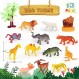 JOYIN 69개 작은 동물 피규어, 다양한 미니 플라스틱 동물 장난감(바다, 동물원, 농장, 공룡, 곤충), 감각통을 위한 현실적인 작은 동물, 크리스마스 생일 선물, 유아 1-3세, 어린이 3-5세