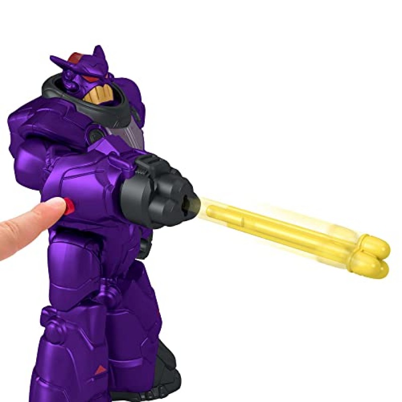 Imaginext 및 Disney Buzz Lightyear - 미취학 아동, 3세 이상용 Battle Blast Zurg 우주 로봇 액션 피규어 장난감 포함