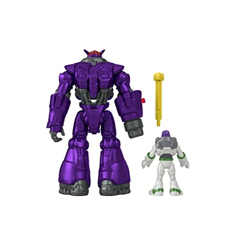 Imaginext 및 Disney Buzz Lightyear - 미취학 아동, 3세 이상용 Battle Blast Zurg 우주 로봇 액션 피규어 장난감 포함