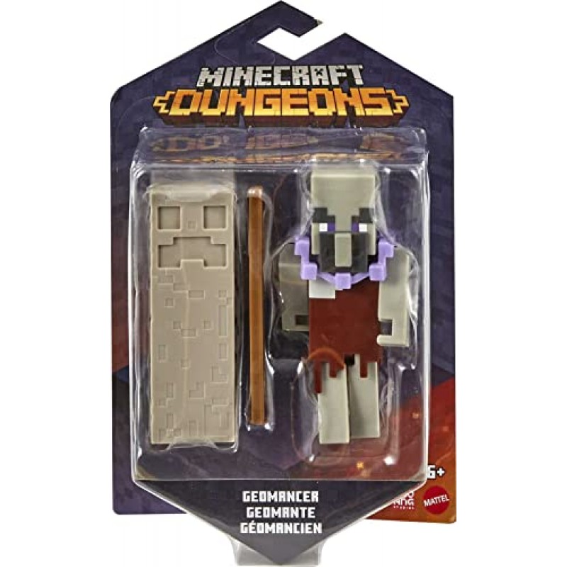 Mattel Minecraft Dungeons 3.25인치 수집용 전투 피규어 및 액세서리, 비디오 게임 기반, 6세 이상 남아 및 여아를 위한 상상력 넘치는 이야기 놀이 선물