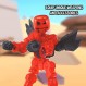 Zing Klikbot 무기가 포함된 자세를 취할 수 있는 액션 피규어 4개 전체 세트, 반투명, 스톱 모션 애니메이션 생성, 6세 이상용(시리즈 1 영웅)