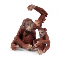 현실적인 원숭이 인형 긴팔 원숭이 입상 플라스틱 원숭이 야생 동물 입상 및 컬렉션 데스크탑 장식을위한 나무 입상, 4 팩
