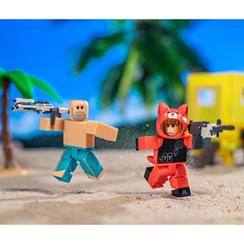 Roblox ROB0599 Action Collection-Arsenal: Operation Beach Day 디럭스 플레이 세트 [독점 가상 아이템 포함], 멀티 컬러