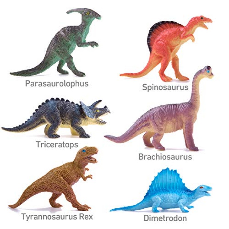 Peruser Dinosaurs Toys 12팩 5인치 ~ 7인치 공룡 책, 어린이 및 유아용 현실적인 공룡 피규어 - 훌륭한 선물 세트, 생일 선물 또는 파티 선물!