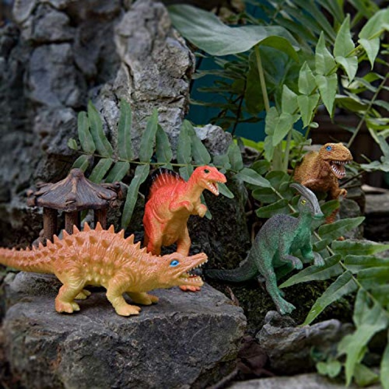 Peruser Dinosaurs Toys 12팩 5인치 ~ 7인치 공룡 책, 어린이 및 유아용 현실적인 공룡 피규어 - 훌륭한 선물 세트, 생일 선물 또는 파티 선물!