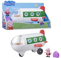 페파 피그 페파의 모험 에어 페파 비행기 차량 롤링 휠이 있는 유치원 장난감, 피규어 1개, 액세서리 1개; 3세 이상