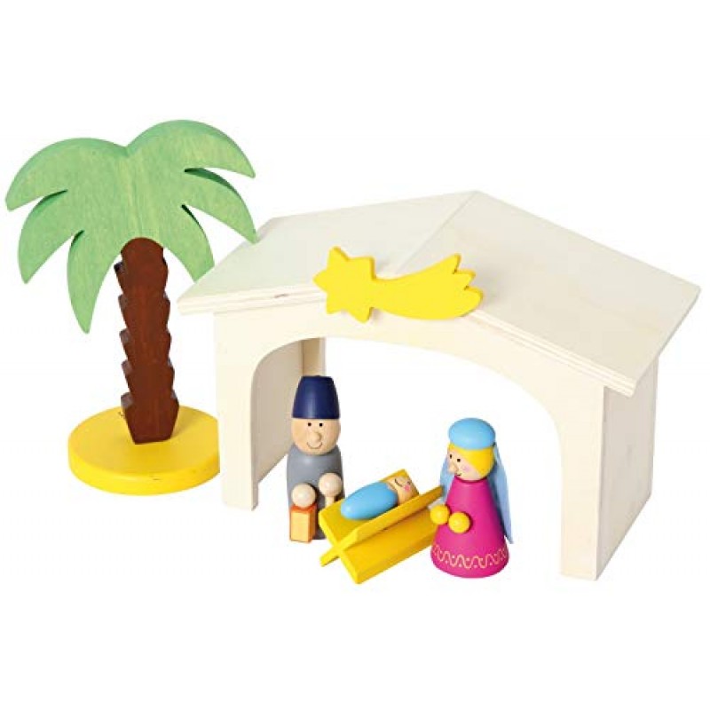 작은 발 나무 장난감 3세 이상 어린이를 위해 설계된 프리미엄 탄생 관리자 전체 세트(3945)