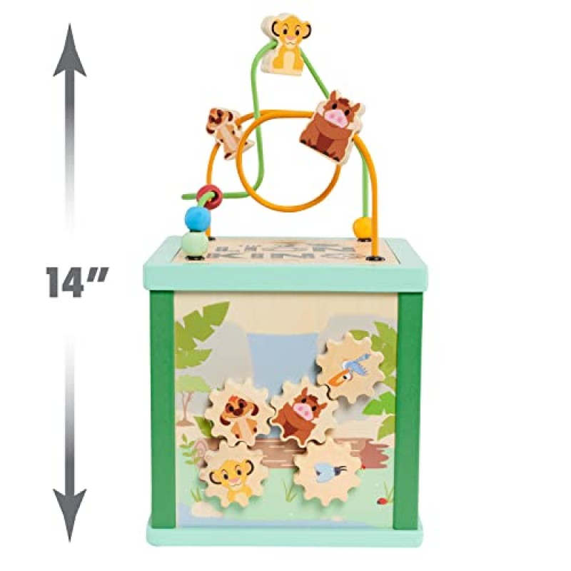 디즈니 나무 장난감 라이온 킹 활동 큐브, Just Play의 2세 이상 어린이용 장난감