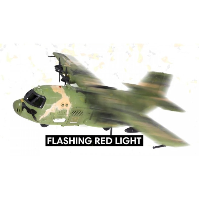 어린이를 위한 스마트 참신 자이언트 C130 폭격기 육군 비행기 장난감 - 빛과 소리가 있는 공군 전투 군사 전투기 장난감 비행기와 소년을 위한 미니 군인 육군 선물