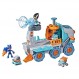 PJ 마스크 로미오 봇 빌더 유치원 장난감, 3세 이상 어린이를 위한 조명과 소리가 포함된 2-in-1 로미오 차량 및 로봇 공장 플레이 세트