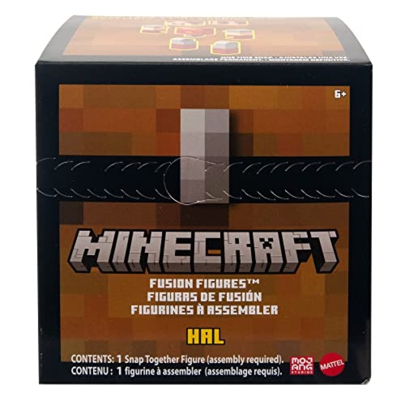 Mattel Minecraft Fusion 피규어 Craft-a-Figure 세트, 가지고 놀고, 거래하고, 수집할 수 있는 나만의 Minecraft 캐릭터 만들기, 6세 이상 어린이를 위한 장난감