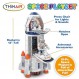 자연과 결합된 로켓 우주선 우주 장난감, 두 명의 우주 비행사, 우주 경주자 및 액세서리가 포함된 어린이 우주선 플레이 세트, 교육용 STEM 모험