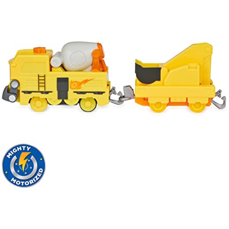 Mighty Express, Build-It Brock 전동 장난감 기차(작업 도구 및 화물차 포함), 3세 이상 어린이용 장난감, 여러 색상