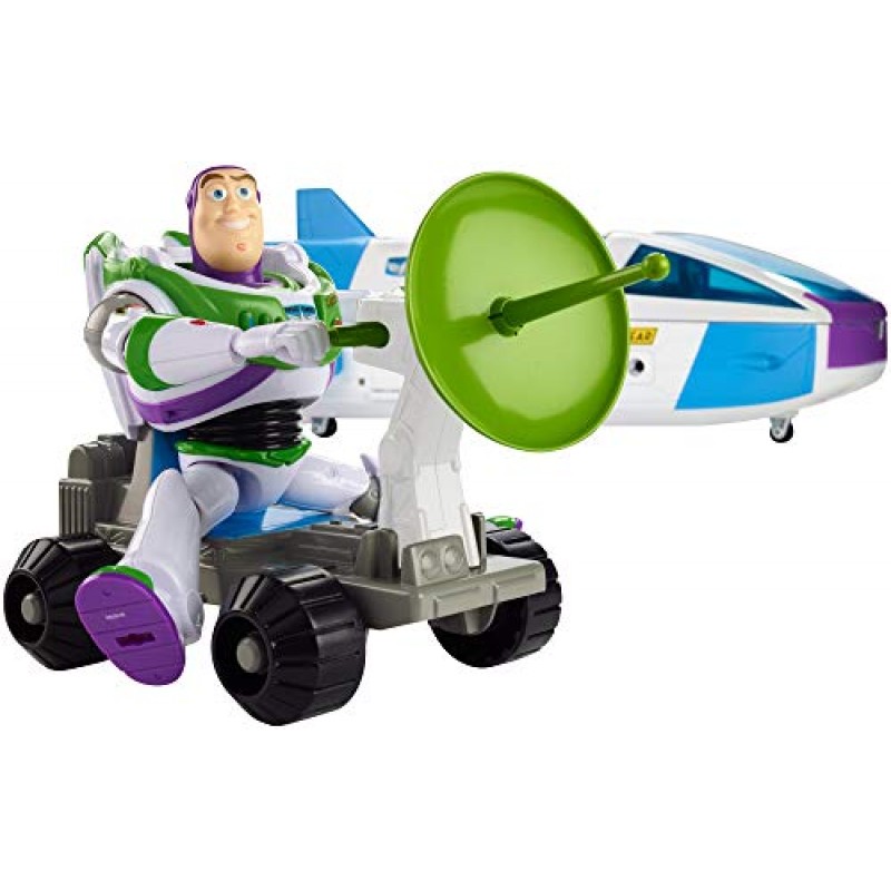 Disneypixar 토이 스토리 버즈 라이트이어의 스타 커맨드 장난감 우주선, 21인치 X 20인치, 버즈 라이트이어 피규어, 조명, 2차 차량, 움직이는 부품 및 발사체 포함