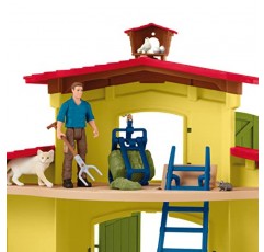 Schleich Farm World, 어린이를 위한 농장 동물 장난감 및 세트, 농장 동물 인형이 포함된 앞마당 플레이 세트, 노란색