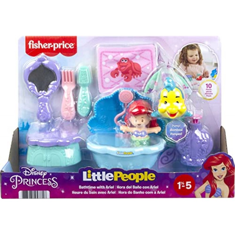 Little People의 Ariel Playset과 함께하는 디즈니 공주 목욕시간