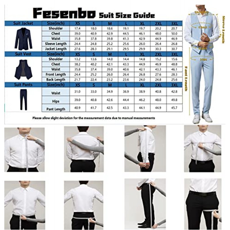 Fesenbo 남자 정장 슬림 피트 2 조각 정장 세트 신랑 턱시도 비즈니스 웨딩 파티 파티 정장 조끼와 바지