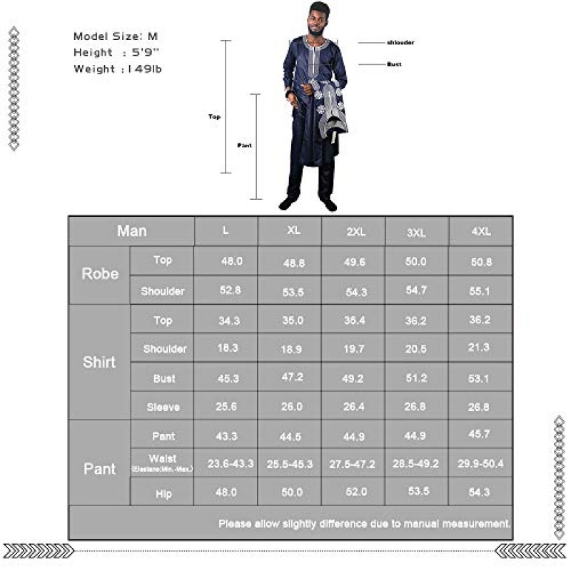 HD 아프리카 남성 의류 Agbada 의류 자수 대시키 셔츠 및 바지 의상 3개